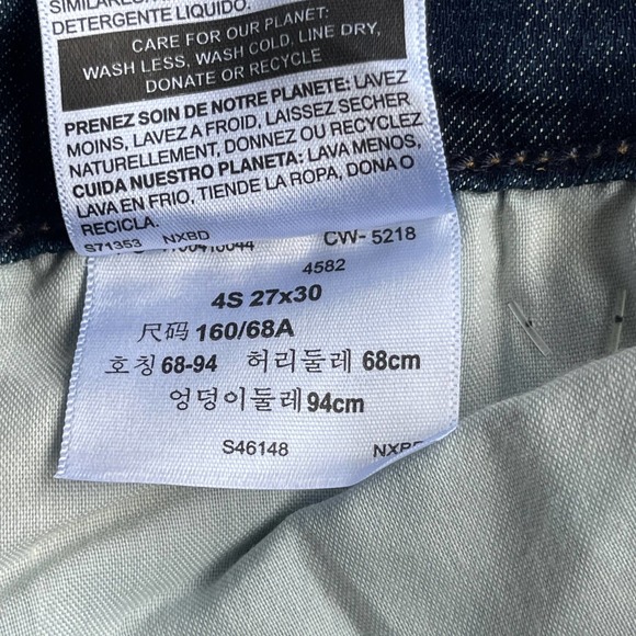 Levis Jeans Womens Size 4 Short Blue Signature Mid Rise Skinny Gold NEW - Picture 9 of 14